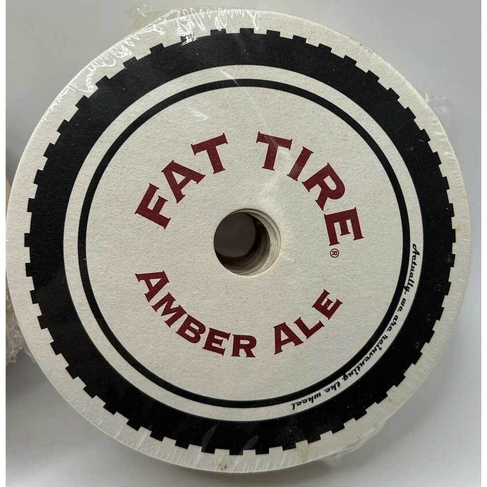 Fat Tire Amber Ale New Belgium Bar Disposable Cardboard Coasters Mancave 100 Pcs